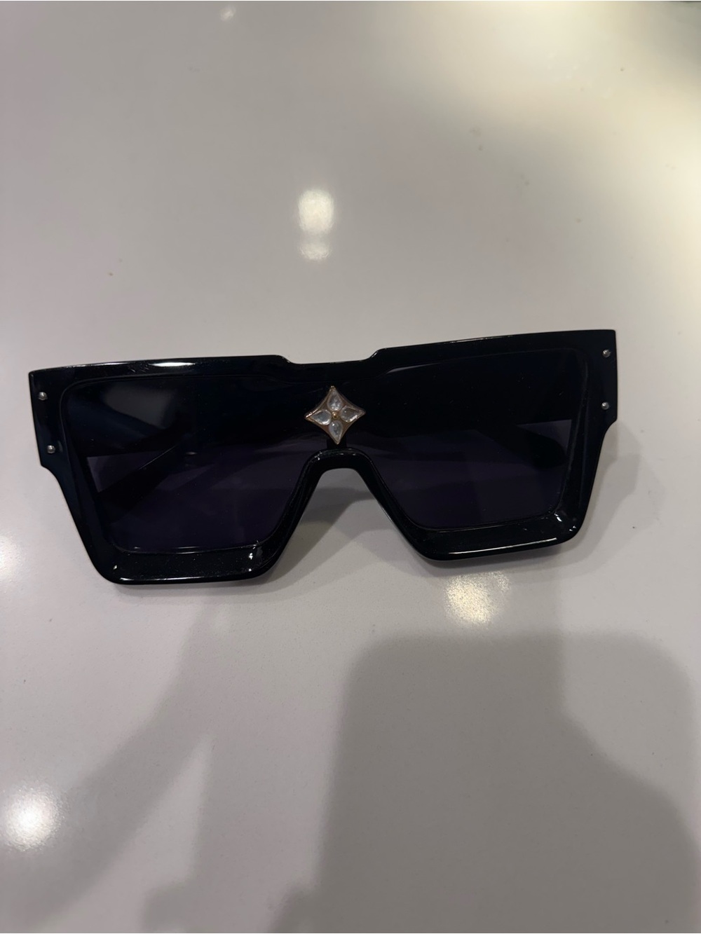 Black Sunglasses with Decorative Accent